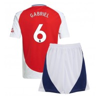 Arsenal Gabriel Magalhaes #6 Fußballbekleidung Heimtrikot Kinder 2024-25 Kurzarm (+ kurze hosen)